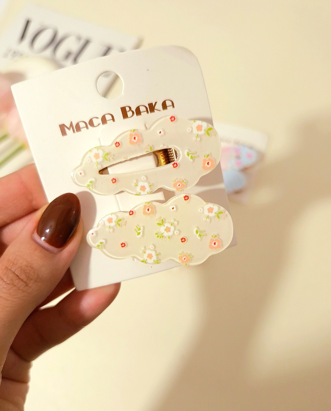 گیره‌ مو طرح ابری پینترستی پک دو عددی