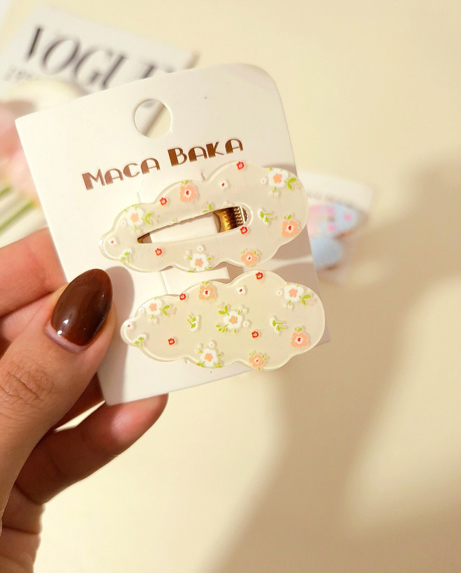 گیره مو طرح ابری پینترستی پک دو عددی