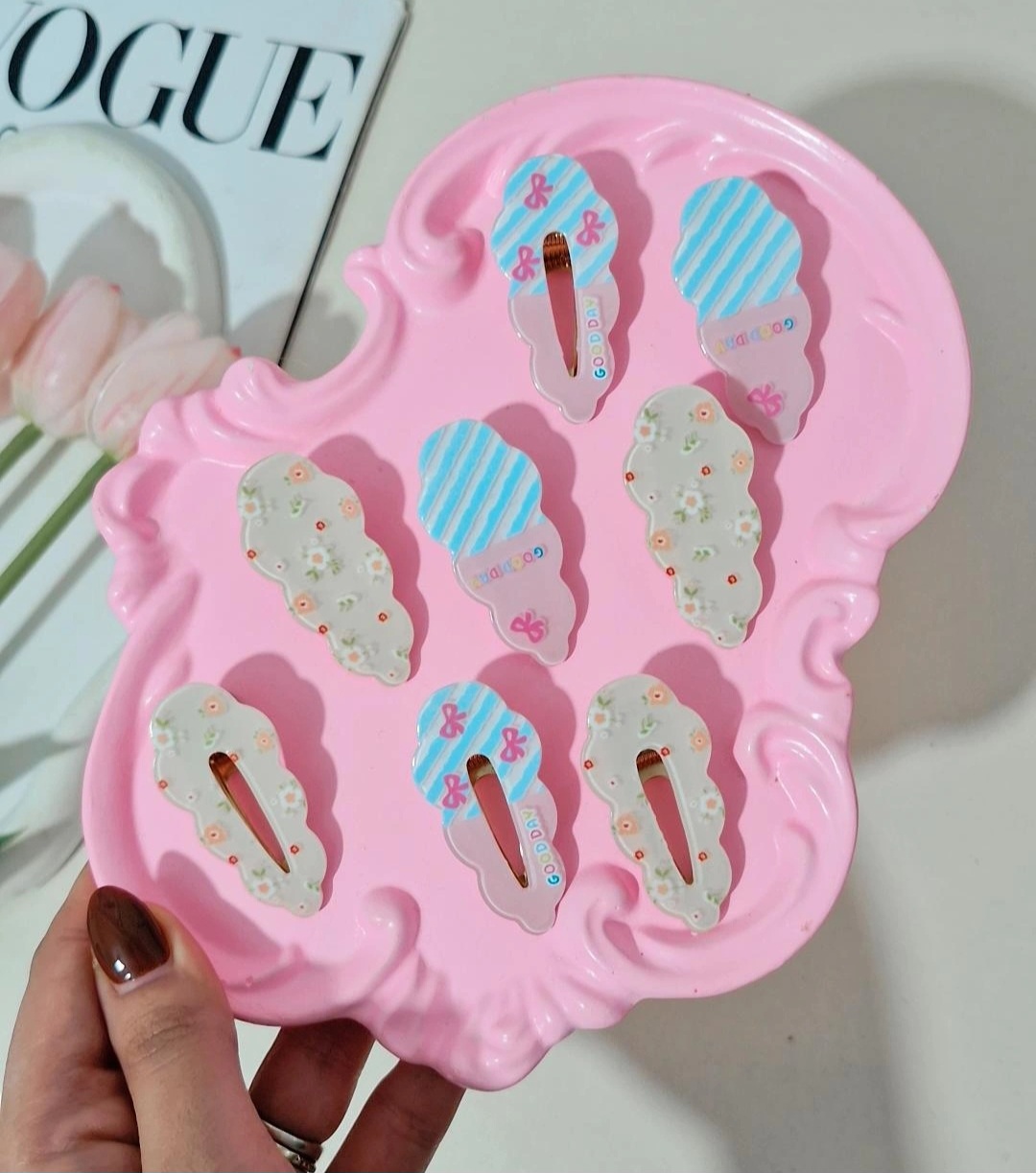 گیره‌ مو طرح ابری پینترستی پک دو عددی