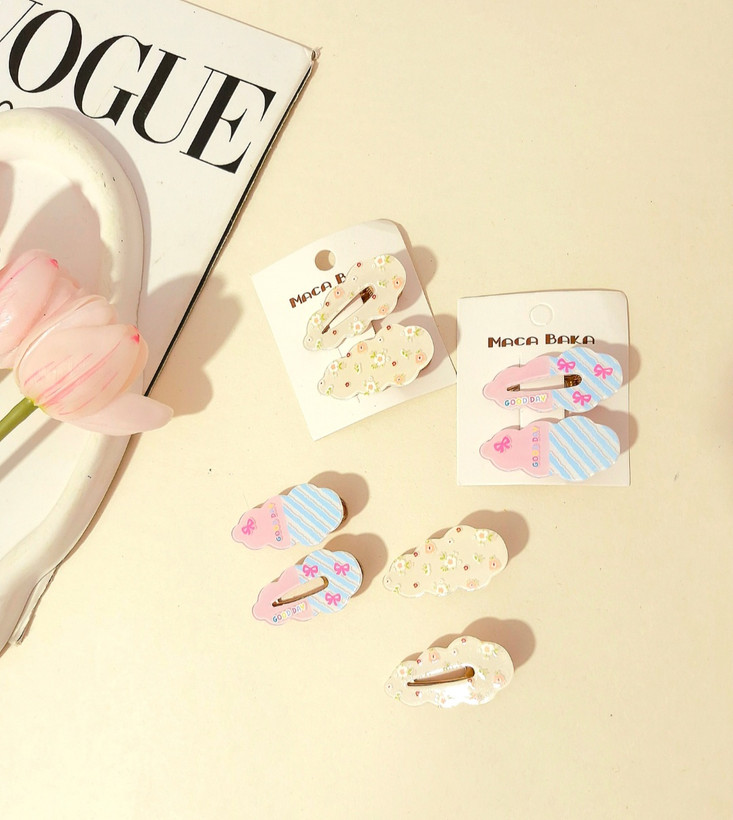 گیره مو طرح ابری پینترستی پک دو عددی