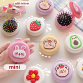 شانه مو تاشو آینهدار فانتزی | شانه جیبی سبک و قابل حمل