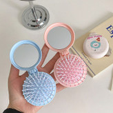 شانه مو تاشو آینهدار فانتزی | شانه جیبی سبک و قابل حمل