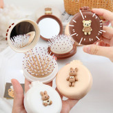 شانه مو تاشو آینهدار فانتزی | شانه جیبی سبک و قابل حمل