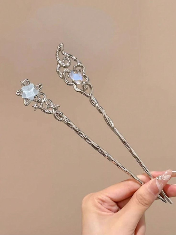 کانزاشی طرح سنتی الماسی | سنجاق مو مجلسی شیک با نگین درخشان