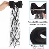 گیره انبری موی مصنوعی مدل پاپیون طبیعی | اکستنشن پاپیونی حجمدهنده مو