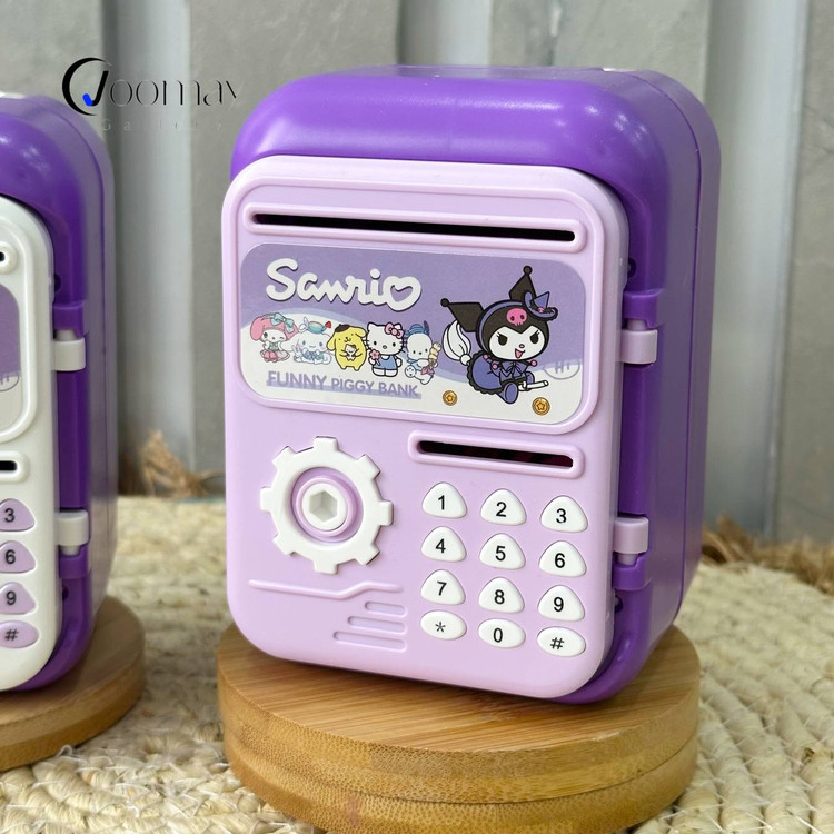 قلک کرومی طرح گاو صندوق کلید دار