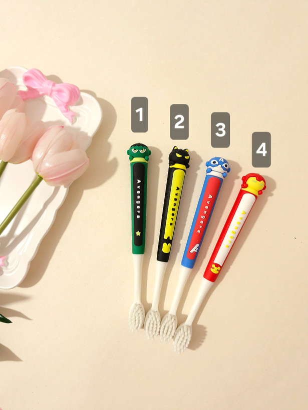 مسواک بچگانه نانو ذغالی طرح سوپرقهرمانان (مرد عنکبوتی ، هالک و...)