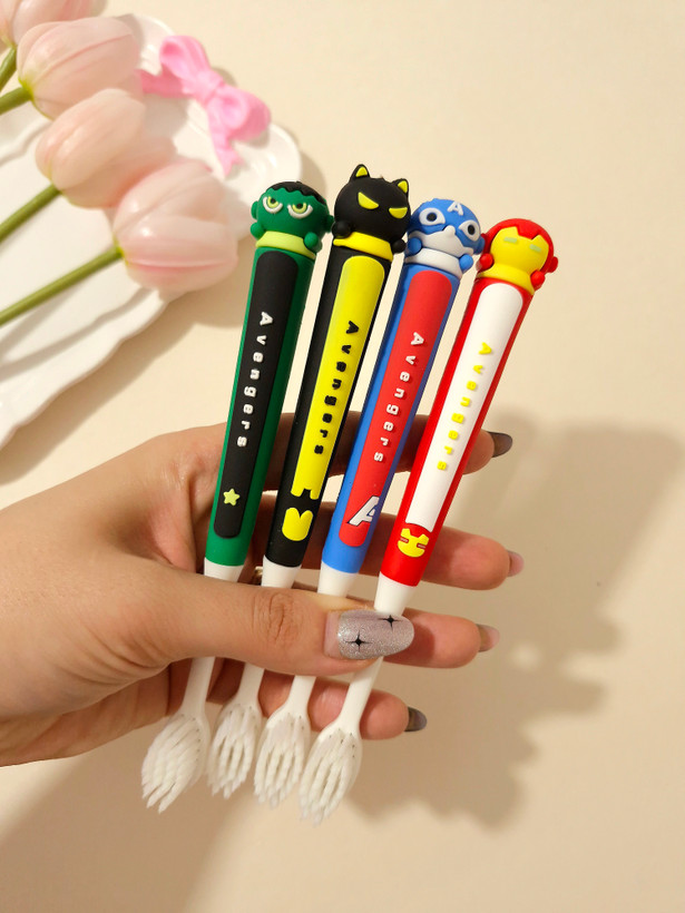 مسواک بچگانه نانو ذغالی طرح سوپرقهرمانان (مرد عنکبوتی ، هالک و...)