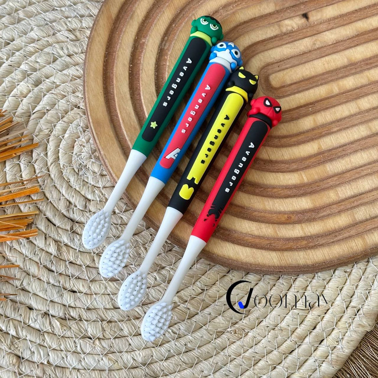 مسواک بچگانه نانو ذغالی طرح سوپرقهرمانان (مرد عنکبوتی ، هالک و...)